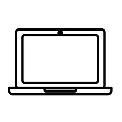 laptop gadget wireless technology image vector illustration outline