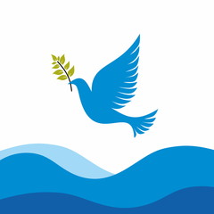 Church logo. Dove with branch, which Noah released from the ark
