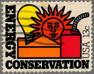 Energy Conservation Postage Stamp