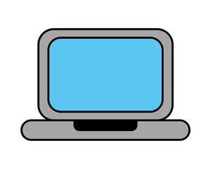 laptop digital screen device wireless vector illustration