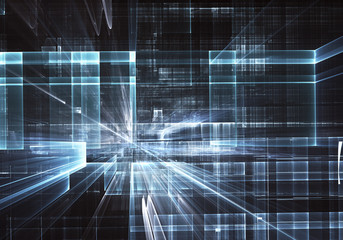 Fractal art - computer image, technological background