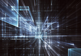 Fractal art - computer image, technological background