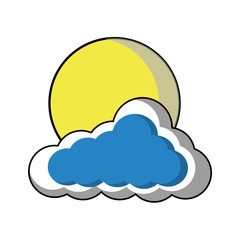 cloud with summer season weather vector illustration
