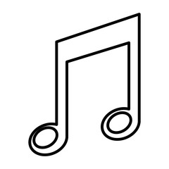 music note isolated icon vector illustration design