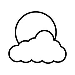 cloud with summer season weather vector illustration