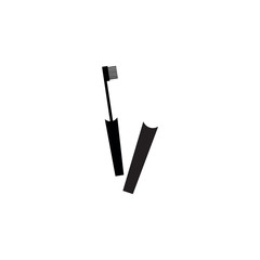Mascara eye makeup icon isolated on white background
