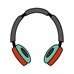 headphones audio music listen image vector illustration