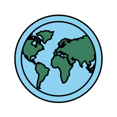 Fototapeta na wymiar globe world planet earth map vector illustration