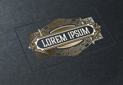 Vintage-Style Label Layout with Gold Accents