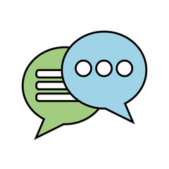 social media speech bubble chat dialog conversation vector illustration