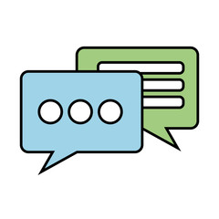 social media speech bubble chat dialog conversation vector illustration