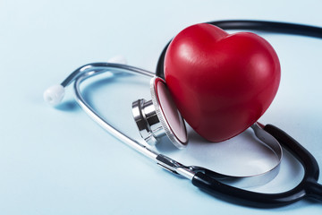 Stethoscope and red heart