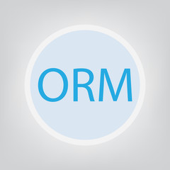 ORM (Online Reputation Management) acronym- vector illustration