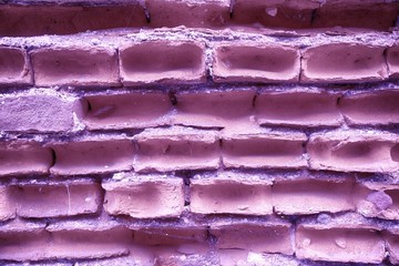 Old ultra purple brick wall, stone background or rock surface - good for web site or mobile devices