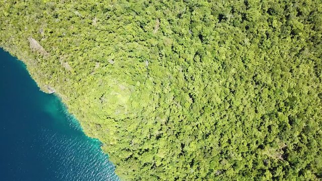 Aerial View of Remote Island and Reef in Raja Ampat