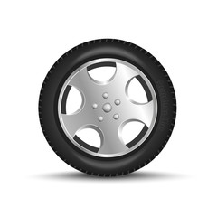 Obraz premium Car Tire. Realistic Vector Illustration