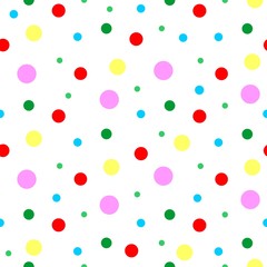 
Seamless vector pattern with dots. Colorful background.