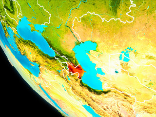 Azerbaijan on Earth from space