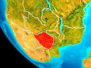 Zimbabwe on Earth from space