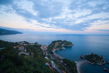 イタリア、シチリアのタオルミーナの風景