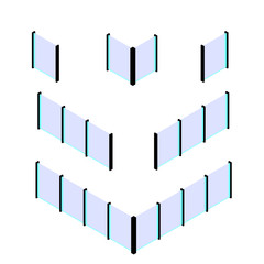 Isometric fence. Vector