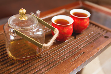 Chinese tea ceremony, Puer tea in assortment