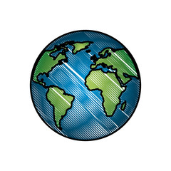 planet earth world ecology energy alternative  vector illustration drawing
