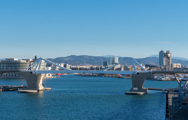 Porta d'Europa bridge in Barcelona