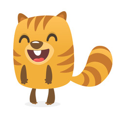 Cartoon Chipmunk or marmot laughing. Vector illustration