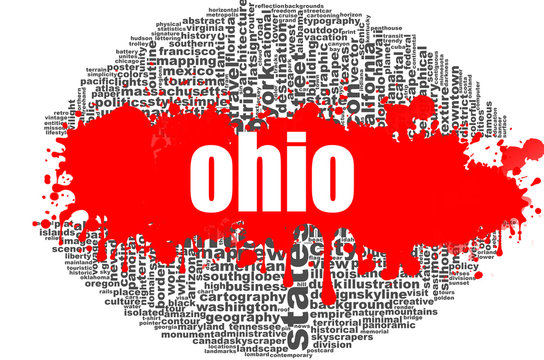 Ohio word cloud design