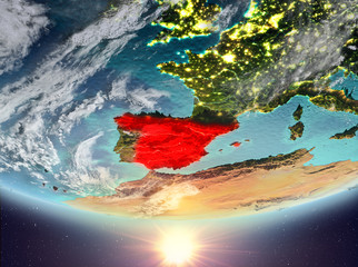 Spain with sun
