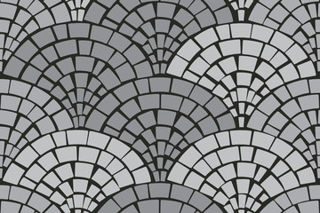 Brick wall texture. Vector seamless background.