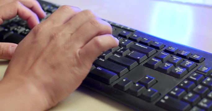 Working on computer