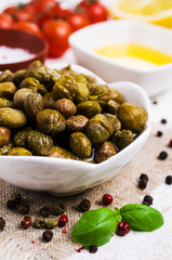 Traditional marinated capers