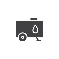 Water tank vector icon. filled flat sign for mobile concept and web design. water delivery simple solid icon. Symbol, logo illustration. Pixel perfect vector graphics
