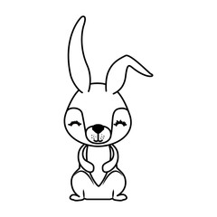 cute rabbit easter celebration