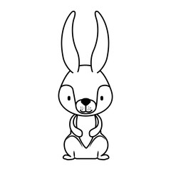 cute rabbit easter celebration