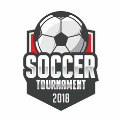 Obraz premium Soccer badge, football logo sport