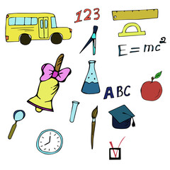 Color vector icons, teacher's day