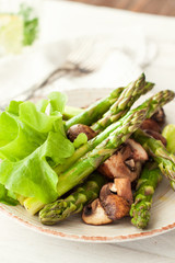 Sauteed asparagus and mushrooms