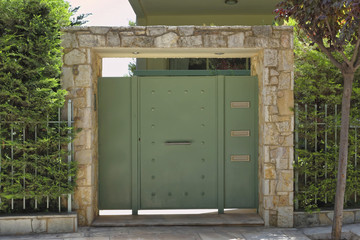 Athens Greece, contemporary elegant house entrance