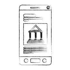 smartphone with bank app