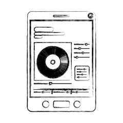 tablet device with music player app