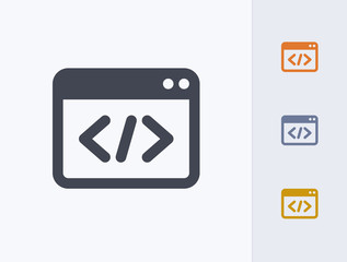 Code In Window - Glyph Icons. A professional, pixel-perfect icon .