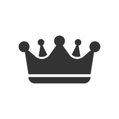 Crown diadem vector icon in flat style. Royalty crown illustration on white isolated background. King, princess royalty concept.