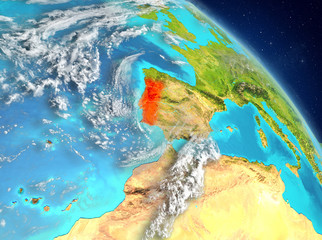 Fototapeta premium Portugal from orbit