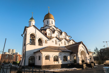 Fototapeta na wymiar Church of the Holy Reverend Prince Alexander Nevsky. Moscow. Russia.