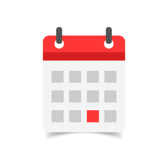 Calendar agenda vector icon in flat style. Reminder illustration on white isolated background. Calendar date concept.