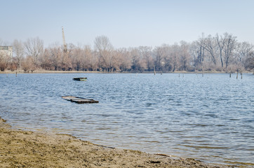 Autumn lake panorama 