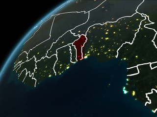 Night over Benin
